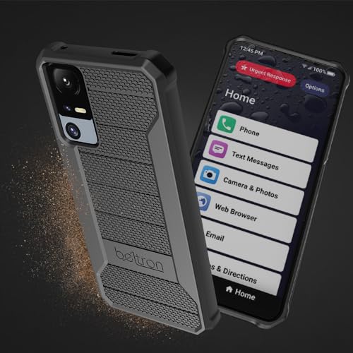 BELTRON Phone Case for Jitterbug Smart 4, Slim Industrial Strength Protective Grip Case with Reinforced Technology for TCL 40XL / Lively Jitterbug Smart4 (Black) - color: Black