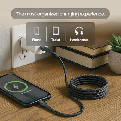 Statik MagStack USB A to USB C Coiling Magnetic Charging Cable, 27W - color: Black, size: 3ft (5 Pack), style: USB-A to USB-C