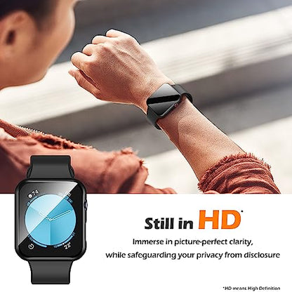 Misxi Privacy Case for 40mm Apple Watch SE3/SE2/SE/Series 6/5/4 - color: 1 Black + 1 Transparent, size: 40mm