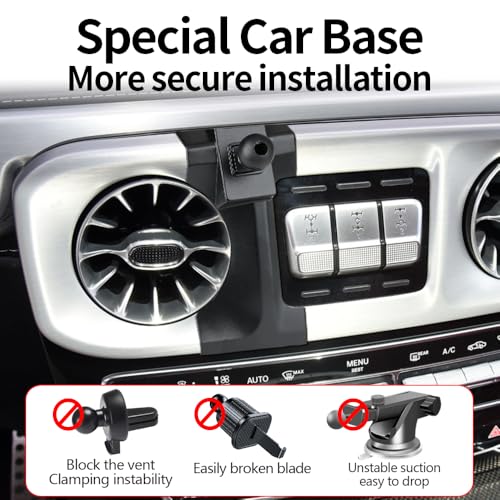 Magsafe Car Magnetic Phone Mount for Mercedes Benz G-Class 2019 2020 2021 2022 2023 2024 G Wagon G550 G500 AMG G63 G55 W463 Auto Accessories Cell Phones Holder Fast 15W Wireless Charger - color: for 2019-2024 Benz G-Class