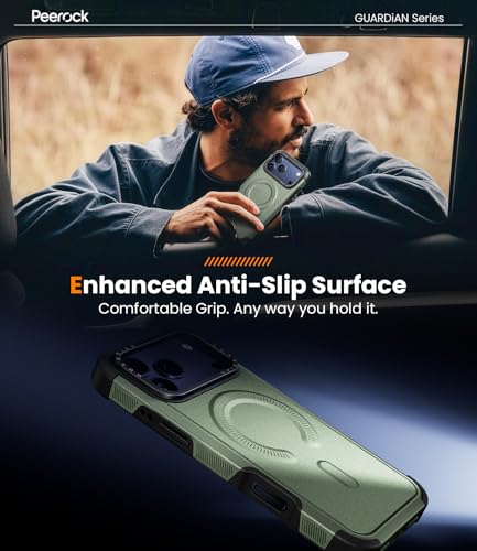 Heavy Duty for iPhone 17 Pro Max Case, [20FT Military Grade Drop Protection] Dual-Layer Shockproof Protective Phone Case, Fit for Magsafe, Rugged Tough Durable Cover, Guardian Series - Green - color: Green