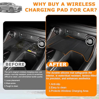 Wireless Charging Anti-Slip Mat for 2024-2026 Grand Highlander Accessories - size: For Grand Highlander 2024-2026