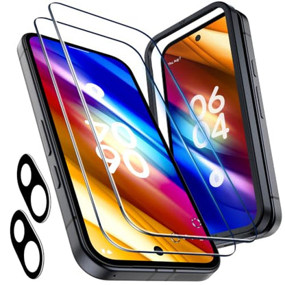 LK 2+2 Pack for Google Pixel 10a Screen Protector + Camera Lens Protector - size: Pixel 10a