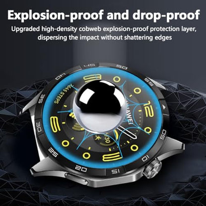 3 Pack Tempered Glass for Huawei Watch GT 4 46mm Screen Protector, 9H Hardness Anti Scratch, Impact-Protection, HD Clear Film, Screen Protector for Huawei Watch GT 4 46mm - size: for Huawei Watch GT 4 46mm