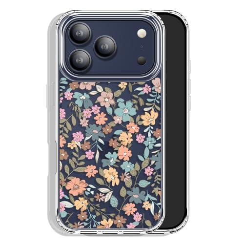 GYZYA for iPhone 17 Pro Case Clear 6.3 Inch with Design, Protective Slim TPU Cover + Shockproof Bumper for Women and Girls (Secret Garden) - color: Flowers013, size: iPhone 17 Pro (6.3 inch)