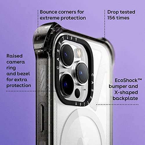 CASETiFY for iPhone 15 Case - Bounce Compatible with MagSafe Clear Black | Shockproof | 21.3 ft. 6x Military Grade Drop Protection | Black - color: Clear Black, size: Iphone 15 (6.1")