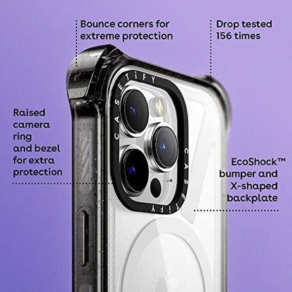CASETiFY for iPhone 15 Plus Case - Bounce Compatible with MagSafe | Shockproof | 21.3 ft. 6x Military Grade Drop Protection | Black - color: Clear Black, size: Iphone 15 Plus (6.7")
