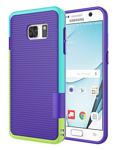 Jeylly Galaxy S7 Case, [3 Color] Slim Hybrid Impact Rugged Soft TPU & Hard PC Bumper Shockproof Protective Anti-Slip Case Cover Shell for Samsung Galaxy S7 S VII G930 GS7 - Purple | [3 Color] Slim Hybrid Impact Rugged Soft TPU&Hard PC Bumper Shockproof Pr