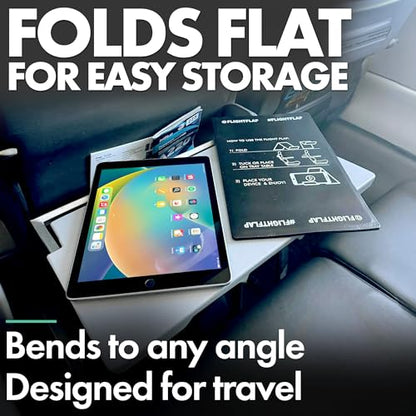 Flight Flap Airplane Phone Holder, Flexible Airplane Tablet Holder Travel - color: Black, size: XL