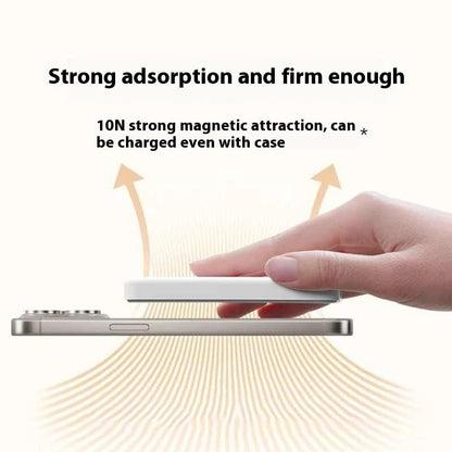 XIAOMI Magnetic Power Bank 5000mAh, 12mm Slim Portable Wired & Wireless Charger with 18W PD Fast Charging, Durable Mag-Safe Battery Pack for iPhone, Sumsung and Other Smart Phones - style: 5000mah Slim & Magnetic & Wireless