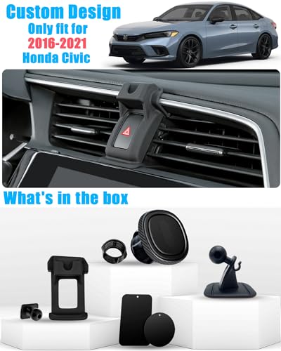 Car Phone Holder, Air Vent Stand Mount for Honda Civic 2021-2016 - style: Civic