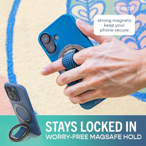 Smartish MagSafe Phone Grip, Quickstand, Kickstand Ring Holder, Blue - color: Blues on the Green