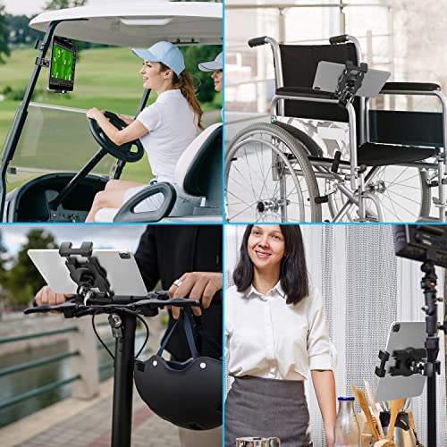 Stroller Tablet Holder for Baby - Tablet Mount Handlebar Clamp for Scooter, Wheelchair, Gym Bicycle, Workout Equipment, Tripod for iPad Pro Air Mini, Galaxy Tabs, Z Fold, Fire, iPhone, 4.7-13" Devices