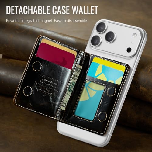 Defencase for Magsafe Wallet Magnetic Card Holder RFID Blocking, Coffee - color: Luxury Coffee