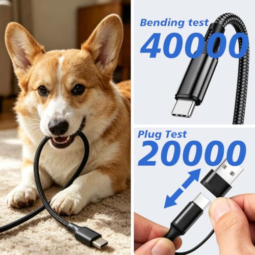 Awnuwuy Multi Charge Cable, 4FT 4-in-2, 4 USB C Ports for Type C Devices