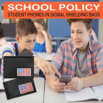 Gecko Travel Tech Faraday Bag Anti-Tracking GPS RFID Car Key Signal Blocker Wallet Shielding Pouch Protective Case for Cell Phone Car Key FOB, Data Privacy, Electronic Device Security (USA FLAG) - color: USA FLAG
