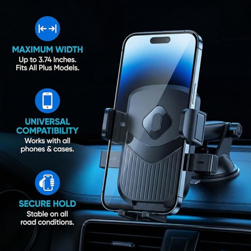 Car Phone Holder 360 Rotation Adjustable Smartphone Mount Black - color: Black