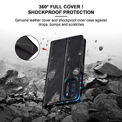 Jasonyu Flip Wallet Case for Moto G Stylus 5G (2022),Leather Magnetic Folio Cover with Card Holder,Kickstand - TPU Shockproof Durable Protective Phone Case,Black | PU Leather Magnetic Folio Cover,with Card Holder,Kickstand,TPU Shockproof,Durable,Protectiv