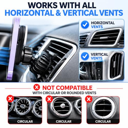 2X-Hold Magnetic Car Mount for PopSockets, Socket Car Phone Holder AC Vent - style: Car Mount