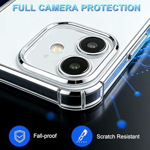 Crystal Clear Case, Transparent Shockproof Protective Phone Case Soft Silicone Slim Cover with Camera Protection - color: Transparent, size: 16