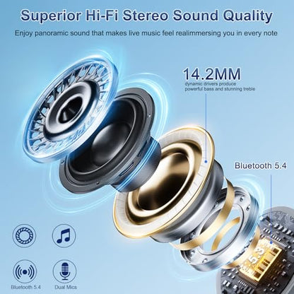 2026 AI Translation Earbuds Real Time, 165 Language Translator Earbuds 3-in-1 Bluetooth 5.4 with APP, Translation Headphones with 6 Translation Modes Translating Device for Travel/Business/Learning - color: Deep Black