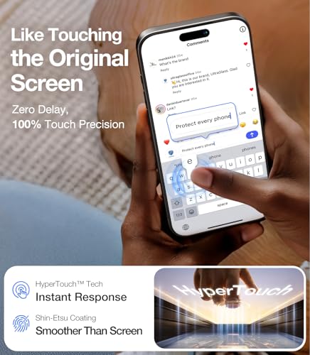 UltraGlass Top 9H+ Armor for iPhone 17 Pro Screen Protector Glass, 2 Pack - size: iPhone 17 Pro