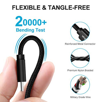 CLEEFUN Extra Long USB A USB C Cable 65ft, USB to USB C Power Cable 65 Foot - color: Black, size: 65ft