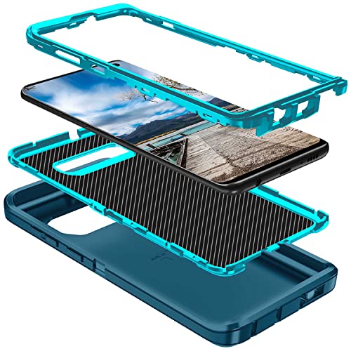 for Galaxy S10 Case,[Without Screen Protector] Heavy Duty Shockproof Dust/Drop Poof 3 Layers Full Bady Protection Rugged Cover for Galaxy S10 6.1",Turquoise - color: Turquoise