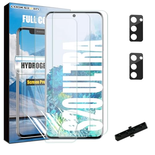 3 Hydrogel Films + 2 Tempered Glass Lens Protector For Galaxy S20 Ultra - size: S20 Ultra