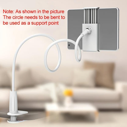1PCS Tablet and Smartphone Stand 360 Degree Rotating Spiral Base Flexible Arm for Bedside Hands Free Viewing, Desk, Travel, Black - color: Black