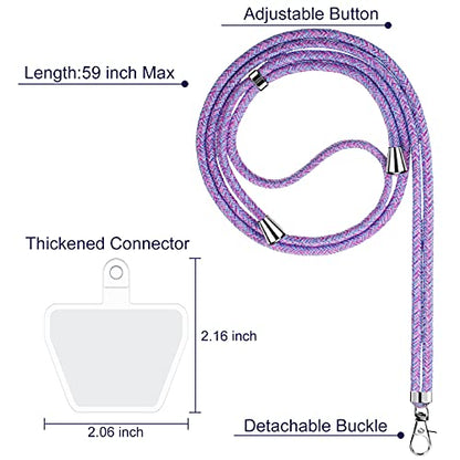 Weewooday 4 Pcs Phone Lanyard Crossbody Phone Strap, Light Color Series - color: Light Color Series