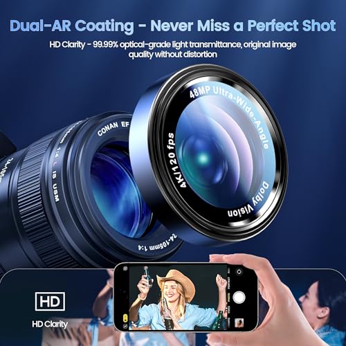 CACOE Camera Lens Protector for iPhone 14/15/16/17 Pro/Pro Max Cover - color: Black