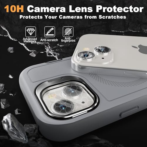Follaroma for iPhone 13 Case with Stand & Built-in Camera Cover, MagSafe Compatible, Heavy-Duty Shockproof Protection, Magnetic & Rugged Phone Cover for iPhone 13 6.1'', Grey - color: Grey