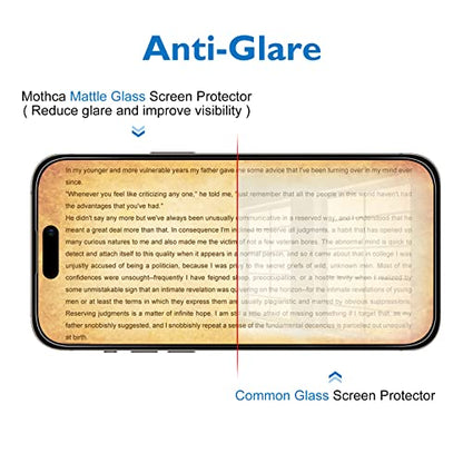 Mothca Matte Glass Screen Protector for iPhone 14 Pro Max Anti-Glare & Anti-Fingerprint Tempered Clear Film Case Friendly Easy to Install Bubble Free 6.7inch Smooth as Silk - size: iPhone 14 Pro Max-6.7 Inch