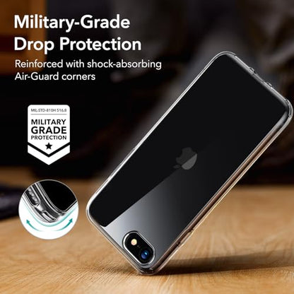 ESR for iPhone SE3/SE/8/7 Case, Stay Original, Transparent, Clear | Military-Grade Drop Protection, Slim, TPU material - color: Clear