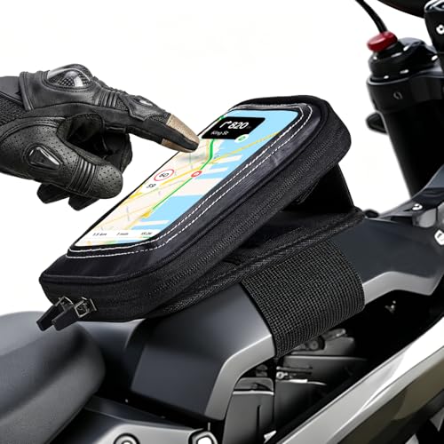 CHANGCHENG E-Dirt Bike Battery Cover Bag Phone Pouch with Touch Screen | Front Frame Pouch,Adjustable Viewing Stand &Hidden Pocket, Extended Strap for Surron Light Bee,Talaria ,E Ride Pro,Yozma In10