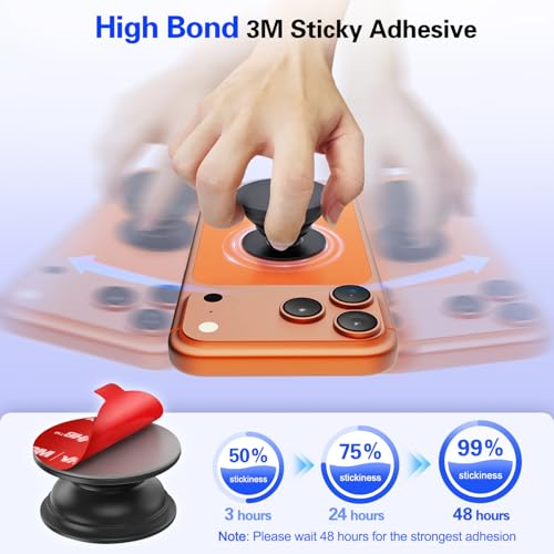 10 Pcs 35mm Sticky Pads for Pops Socket Base, Double-Sided Adhesive Tape