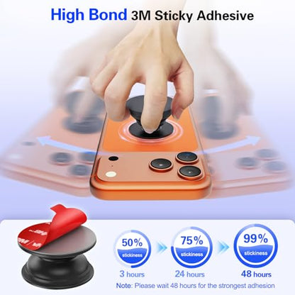 10 Pcs 35mm Sticky Pads for Pops Socket Base, Double-Sided Adhesive Tape