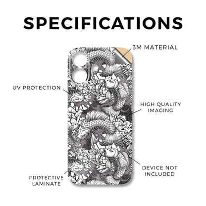 Glossy Glitter Phone Skin Compatible with Apple iPhone 17 - Angry Koi - Premium 3M Vinyl Protective Wrap Decal Cover - Easy to Apply | Crafted in The USA by MightySkins - color: Angry Koi, size: iPhone 17 (Full Wrap), style: Glossy Glitter Finish