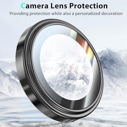 Zeking (2 Set) Camera Lens Protector Compatible with Samsung Galaxy Tab S11 Ultra, Scratch-Resistant HD Clarity Ultra-Thin 9H Tempered Glass with Aluminum Edging, Individual Metal Lens Cover (Black) - color: Black