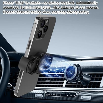 3PCS Double Ring Three Finger Back Clip Holder, 360 Rotation Phone Ring Holder, Multipurpose Foldable Magnetic Phone Grip Stand, for Car Desk Home Kitchen Call Navigation