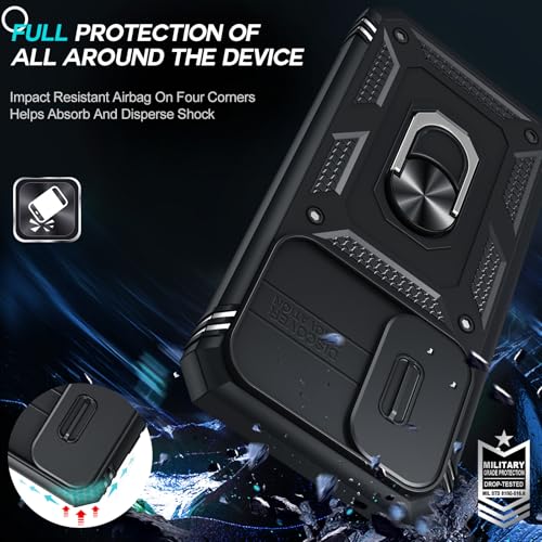 LeYi for Galaxy A54-5G Phone Case Military-Grade Shockproof, Black - color: Black, size: Galaxy A54 5G (6.4'')