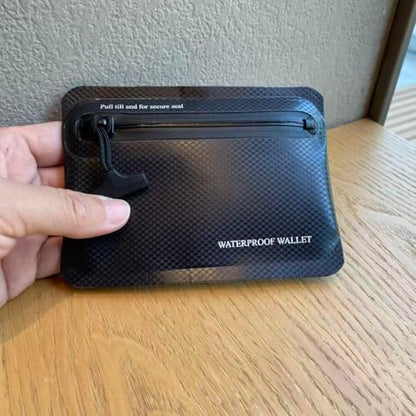 Heavy Duty Airtight Wallet Submersible Waterproof Wallet Protection for Keys, Cards - color: Black with diamond grid, size: 5.2" X 4" / 13.5CM X 10 CM