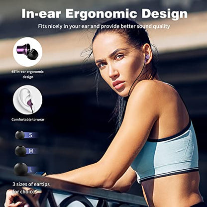 COOYA USB C Headphones Wired Earbuds for iPhone 18 Pro Max 17 16 15 Purple - color: Purple