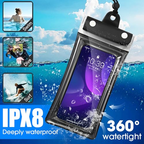 Waterproof Phone Pouch, Floatable Waterproof Phone Pouch with Touchscreen, Universal Cellphone Case, Underwater Photography for Swimming Rafting Diving (Pink, 26x11cm) - color: Pink