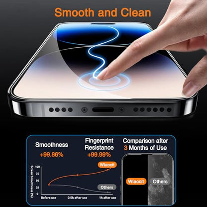 Wiaocit Tempered Glass Screen Protector for iPhone 14 Pro - size: iPhone 14 Pro-6.1 Inch