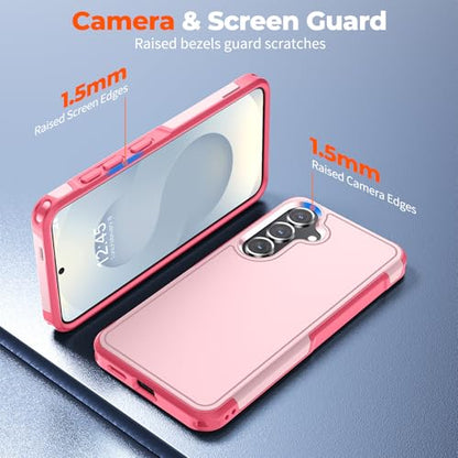 zapica Designed for Samsung Galaxy S25 Plus Case/S24 Plus Case, Light Pink | Military Grade Drop Protection, Dual Layer Structure Design, Heavy Duty Shockproof Non-Slip Phone Cover - color: Light Pink, size: Samsung Galaxy S24 Plus/25 Plus 6.7''