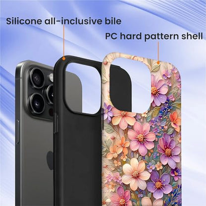 Case for iPhone 13 Pro,Drop Protection Hybrid 2-Layer Hard Phone Cover-Botanical Pastel Spring Wildflower - color: Botanical Pastel Spring Wildflower, size: iPhone 13 Pro