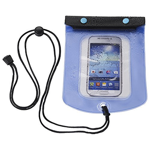 WaterSeals Triple Seal Waterproof Pouch + Dry Bag for Cell Phone or Tablet, Great for Kayak, Canoe, Pool, Beach, Large (7.5X6.5)
