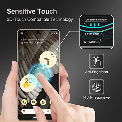 GiiYoon 3 PACK Screen Protector for Google Pixel 7 Pro Flexible TPU Film [Support Fingerprint Touch] [HD Full Coverage] [Easy Installation] [Scratch Resistant] - size: Google Pixel 7 Pro